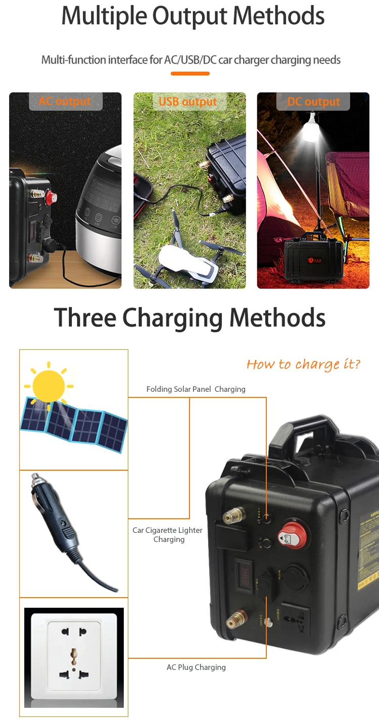 Portable Camping Solar Power Generator 1000 Watts Solar Generator With