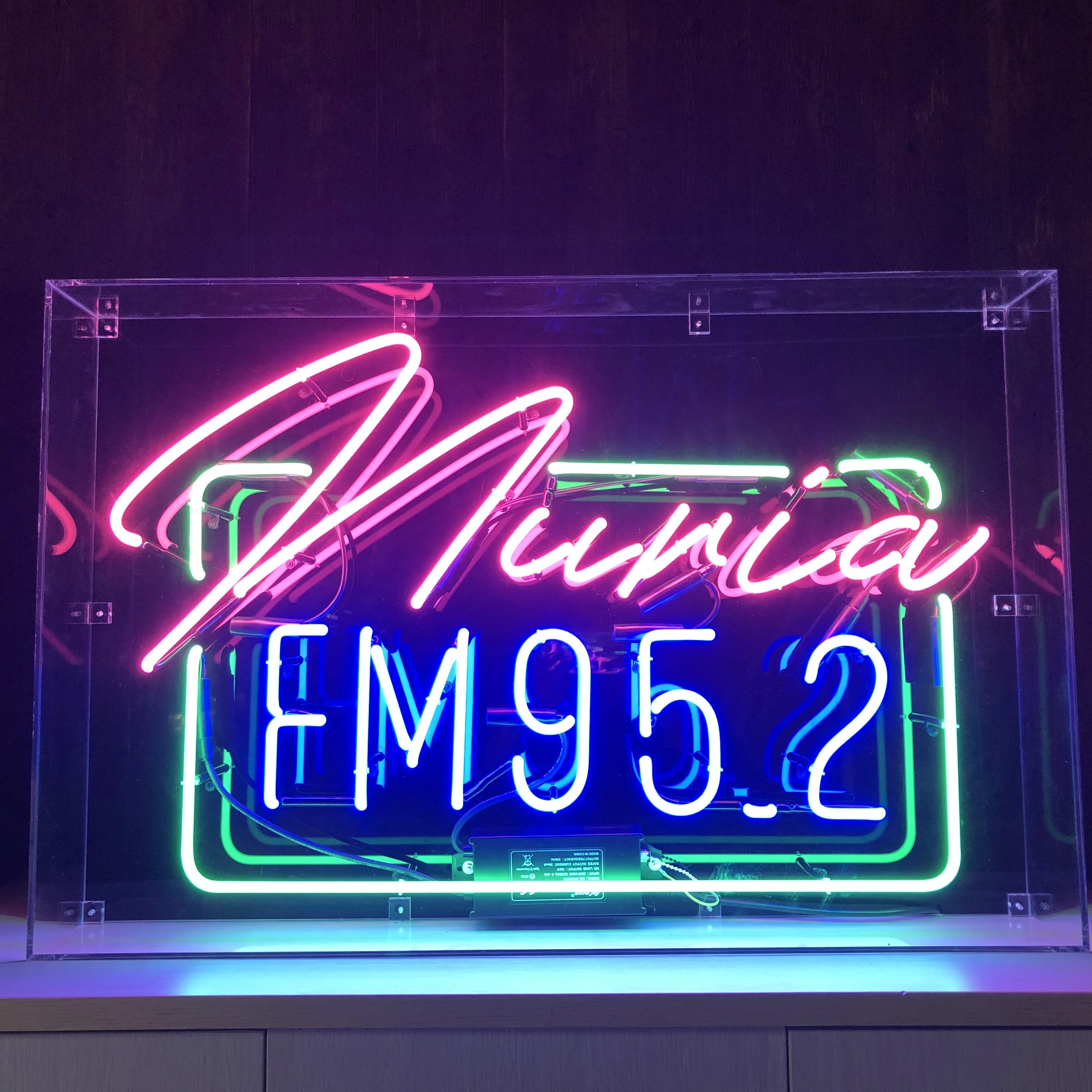 Custom neon signs neon light acrylic box with printing panel oem factory china suppliers