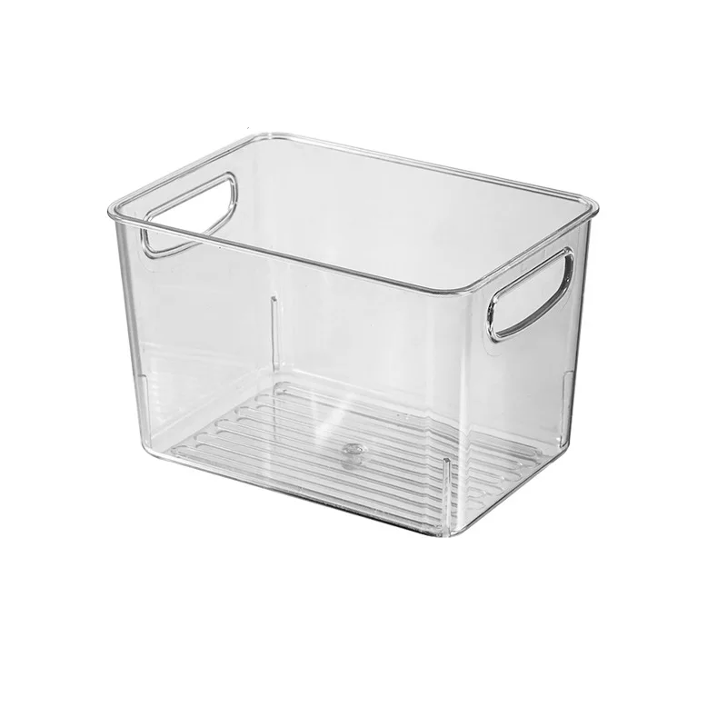 

Multifunction Plastic Clear food book Storage Makeup cosmetics Container Bin with Carrying Handles for Home office, Transparent