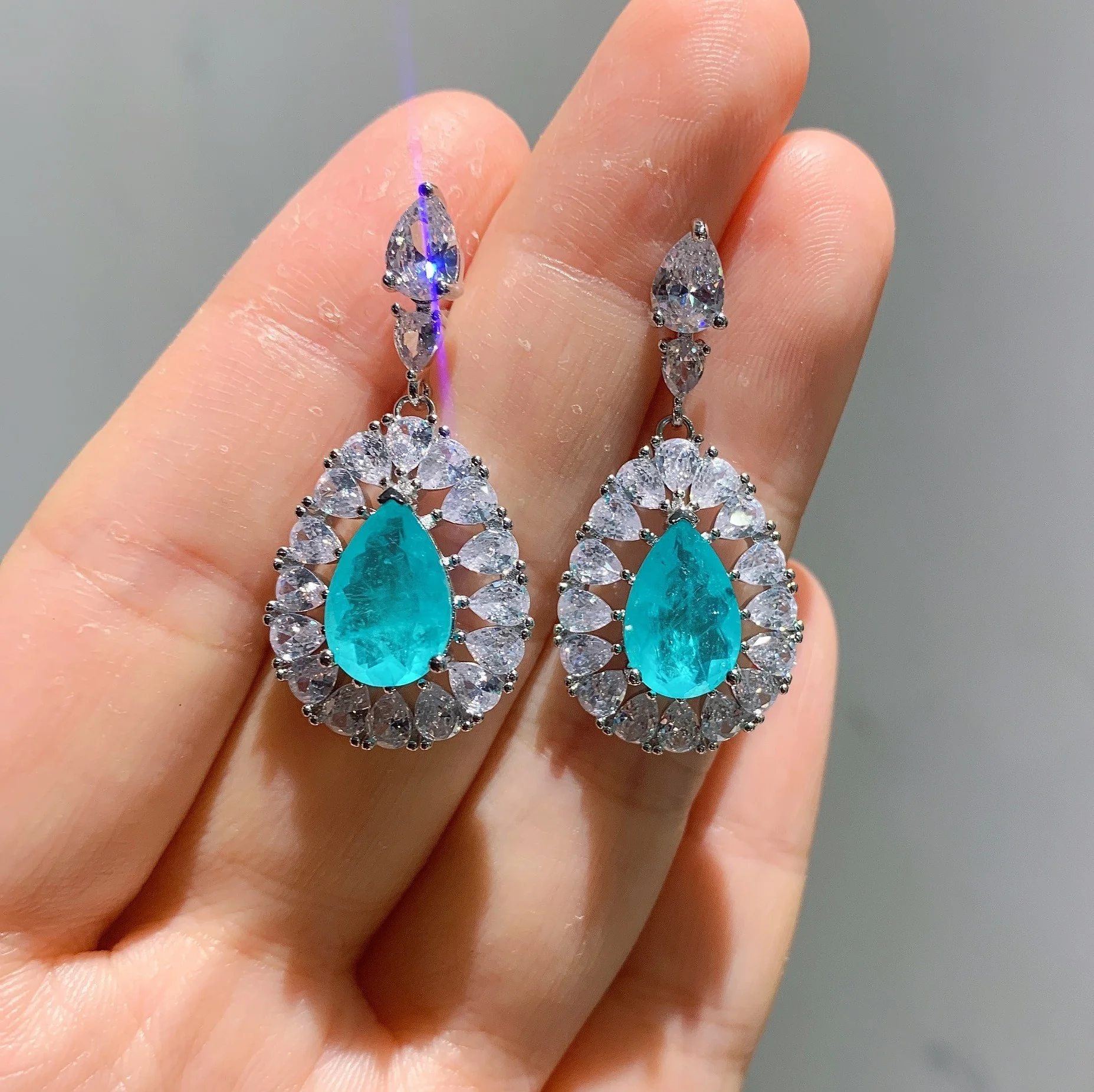 

Gemstone Water drop Earrings jewelry fine jewelry wedding gift for women