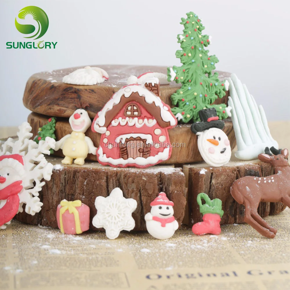 Wholesale Christmas Gingerbread House Shape Silicone Mold for Fondant Cake  Chocolate Decorating Tool gray From China