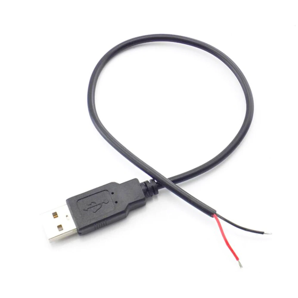 

0.3m USB Power Supply Cable 2 Pin USB2.0 A male 2P 2 pin wire Plug Charger Charging Cord Extension Connector DIY 5V Line