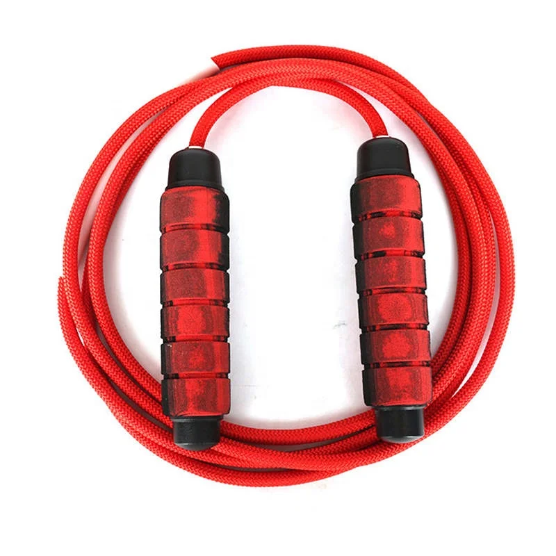 

New Style Scrawl High Quality Heavy Custom Logo Foam Double Bearing Speed Weighted Fitness Gym Jump Skipping Rope, Red,gray