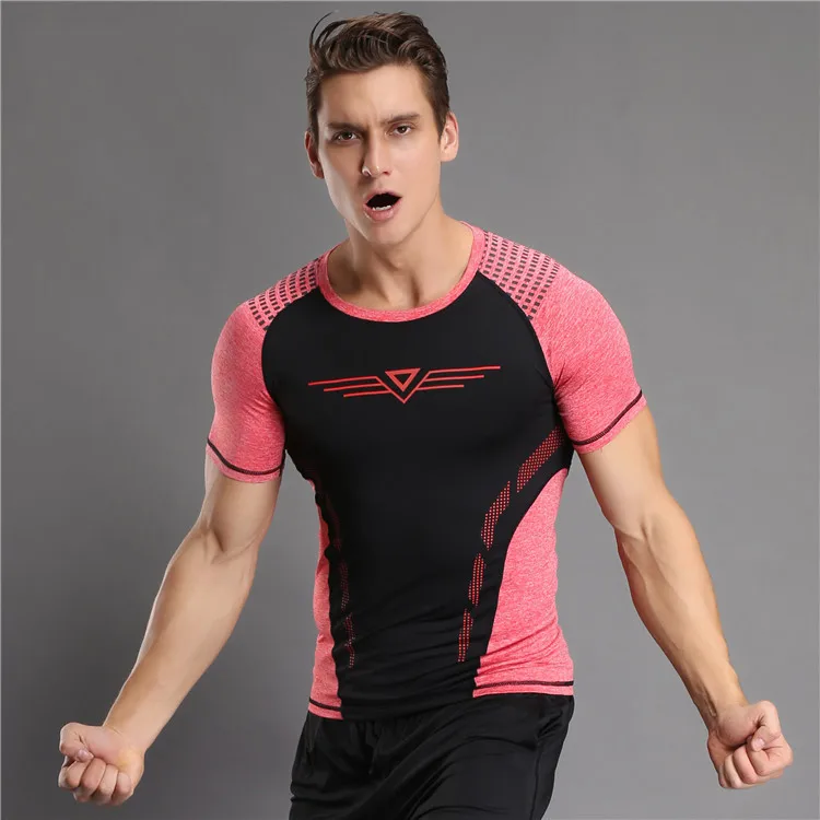

Mens ShortSleeve T-shirts Fitness clothes Workout Gym Sports Wear, 3 colors