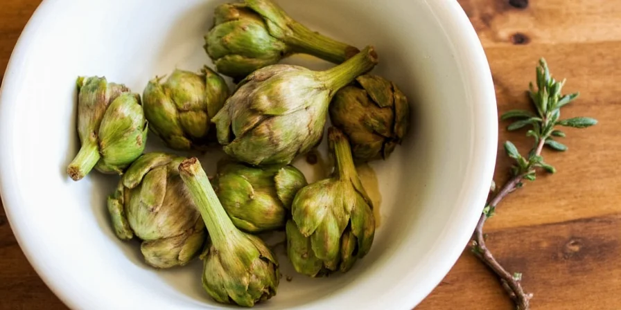 Artichokes being steamed
