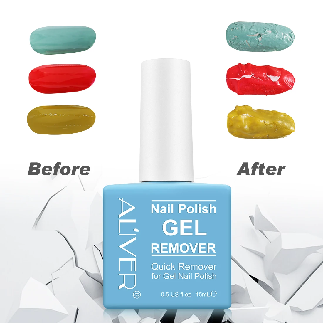 
Magic nail polish remover that quickly and easily removes nail gel in 3-5 minutes 