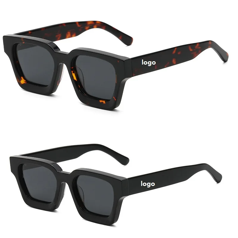 

1439 Vintage Designer Acetate Sunglasses Luxury Custom Square Sunglasses Men TAC Polarized Sunglasses 2023