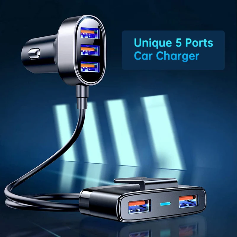 

Joyroom Car Charger 30W 5 Port Usb Car Charger 2021 New Amazon Top Seller Wholesale Custom LOGO Mobile Phone Charger Fast