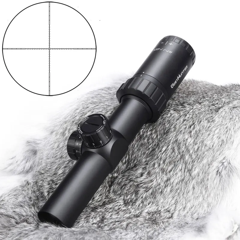 

WESTHUNTER WT-1 1-5X24 Hunting Compact Riflescope Tactical Spotting Scope Mil Dot Reticle Optical Airsoft Sights