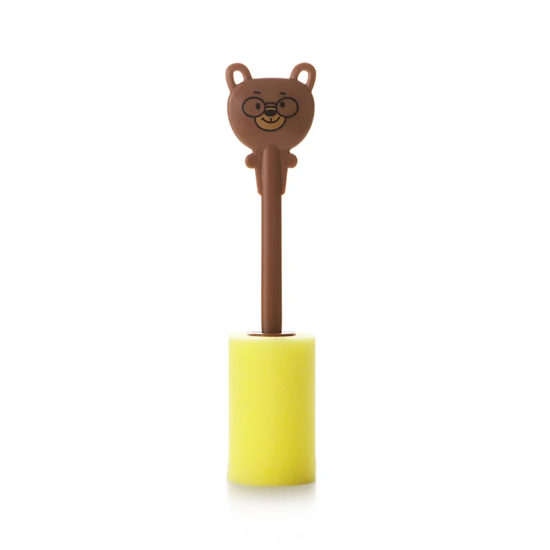 

Baby Bottle and Water Bottle Cleaning Washing Brush, Brown, light grey, white and green