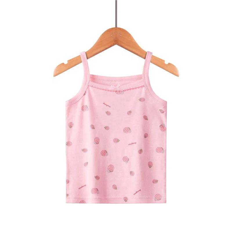 

Baby Girls Vest Kids Camisole Sleeveless In Summer Wholesale Best Quality Boutique Fashionable Cotton Tank Top Casual Print, Fruits