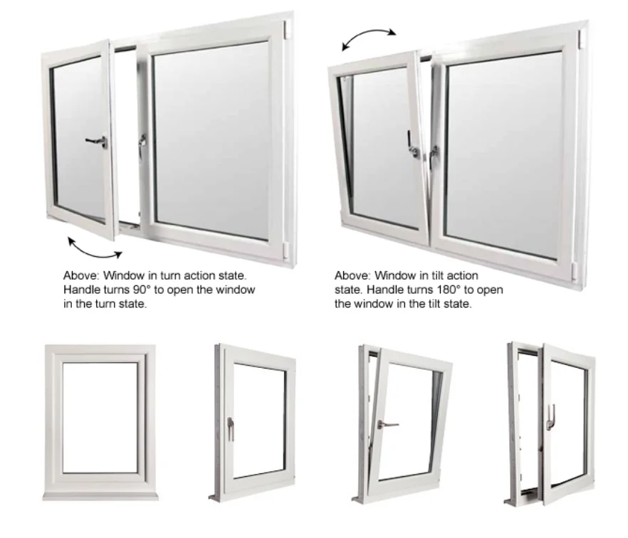 Mjl Wood Grain Large Glass Windows Sound Proof Aluminum Alloy Tilt And