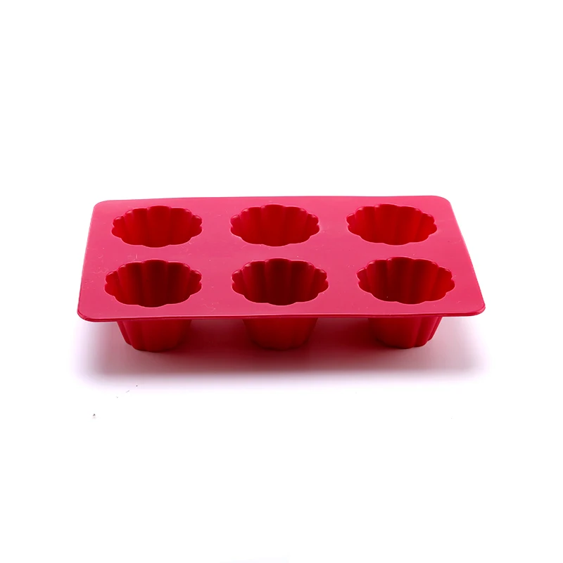

Wholesale 6 Cavity Silicone Muffin Cake Cup Pan Non Stick Silicone Cake Baking Mold