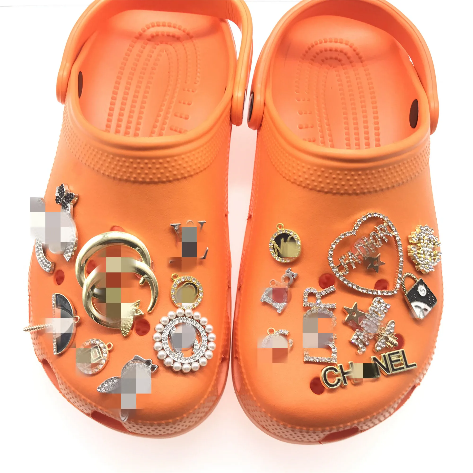 

luxury bling croc charms Rhinestone metal designer shoe charms designer charms shoes buckle, Picture