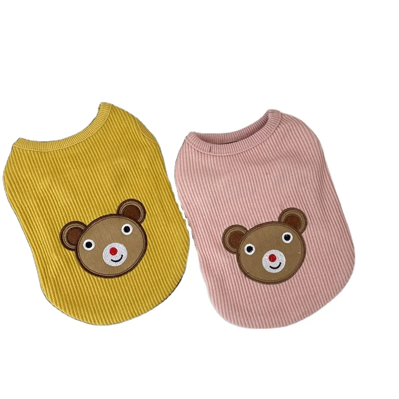 

New pet clothes spring and summer clothes puppy vest cat clothing fat dog clothes
