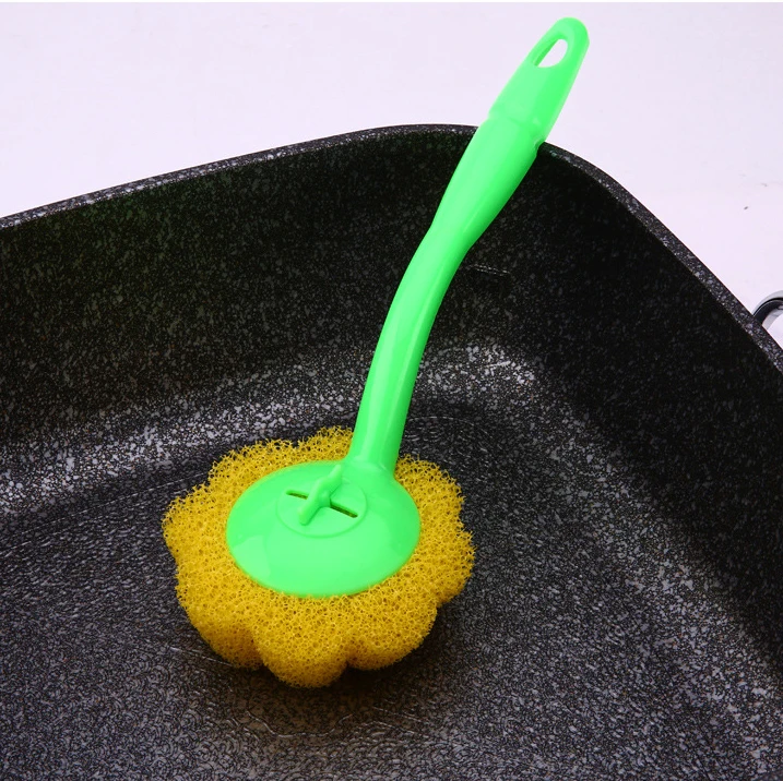 

Multi-purpose Cleaning Wash Pot Brush Long Handle Sponge Brush Household Kicthen Brush Pot