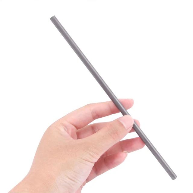 

Matte Titanium Metal Drinking Straw Customize Reusable Straw for Bar Party Cocktail, Silver