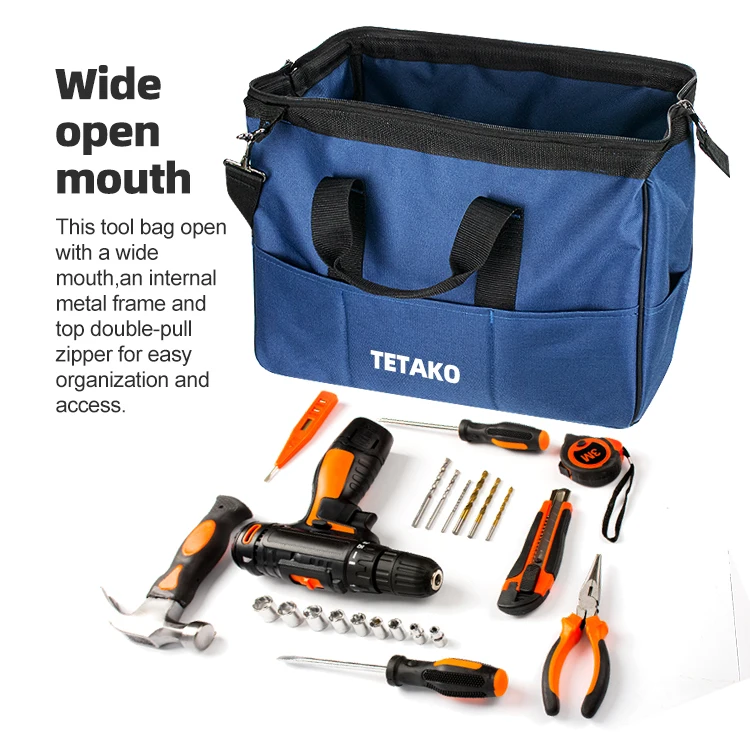 
Heavy Duty Durable tote Polyester Electrician work tools kit Shoulder electrical tool bag 