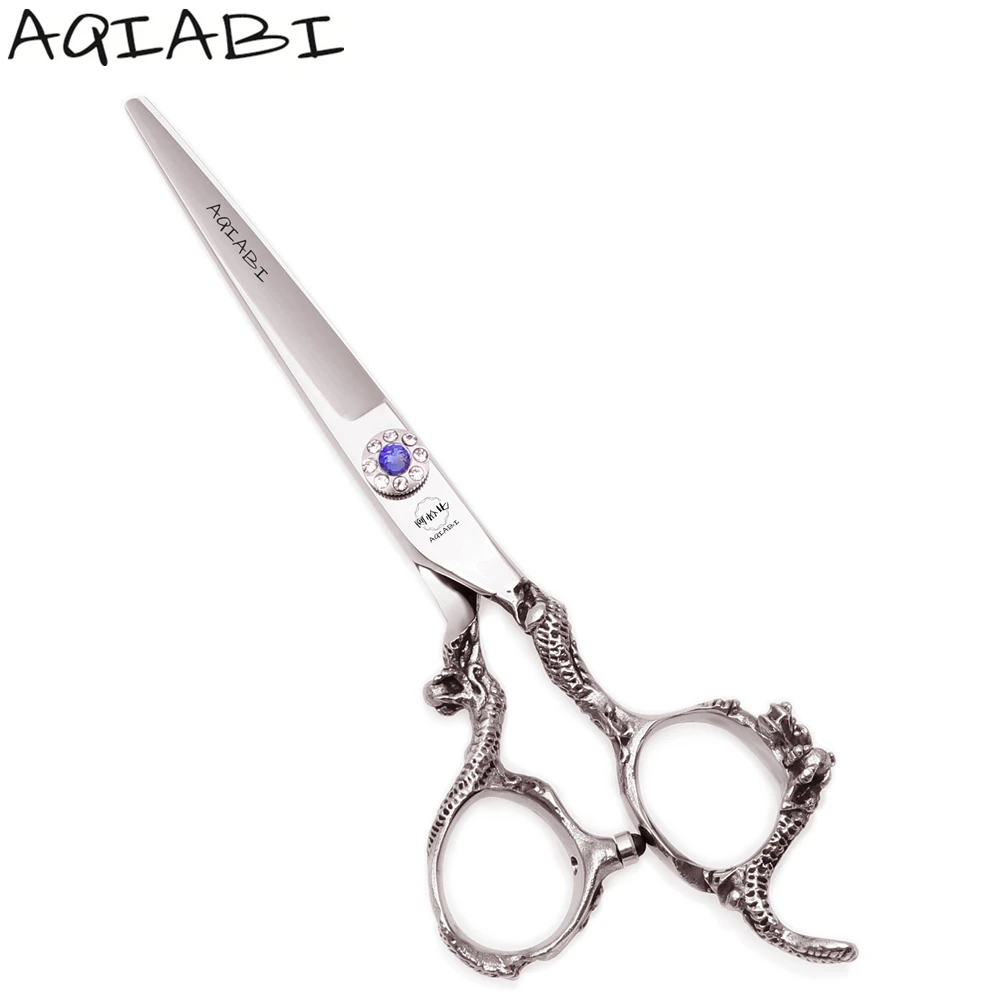 

Hot Sell Barber Scissors 5.5'' 6" AQIABI JP Stainless Hair Scissors Cutting Scissors Thinning Shears Shiny A9003, Silver