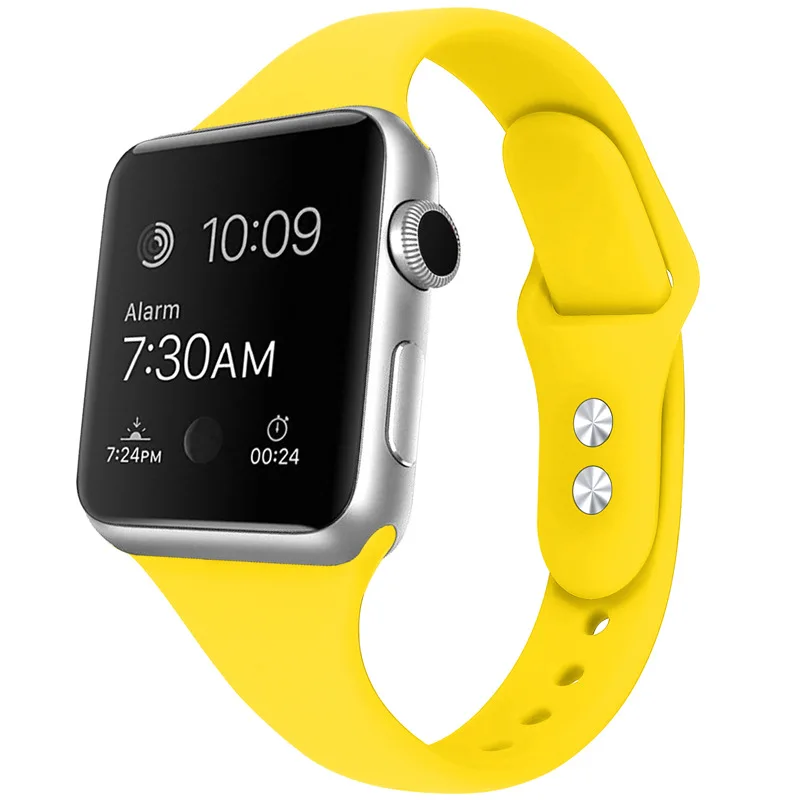 

KeepWin Silicone Strap Silicone Small Waist Strap Slim Waist Suitable for Apple iWatch Watch Strap 45 44 42 41 40 38 mm, 25 color