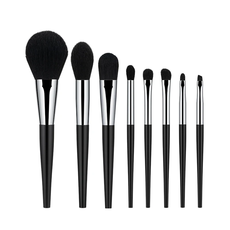 

Anmor 8Pcs Daily Make Up Brushes Set Powder Foundation Eyeshadow Blending Makeup Brush, Black