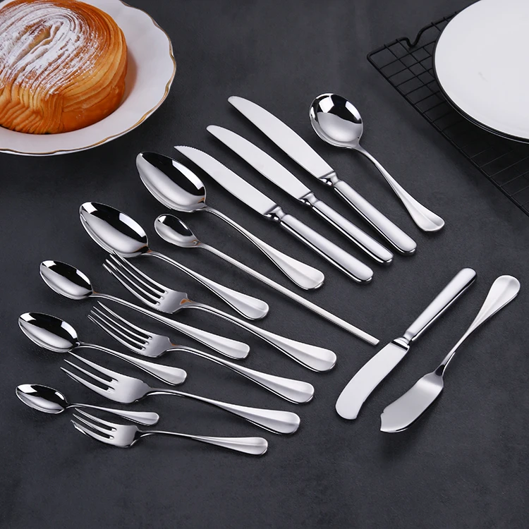 

High-end Mirror Finished Stainless Steel Restaurant Silver Flatware sets