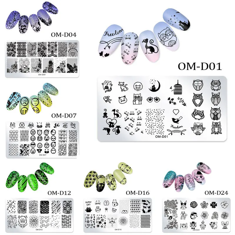 

2021 Professional High Quality Animal Flowers Nail Art Stamping Plates, Picture