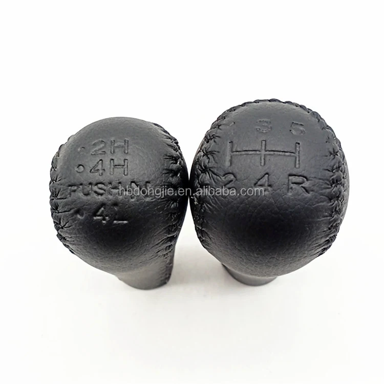 Black Genuine Leather Car Fourwheel Drive Gear Shift Knob For Patrol