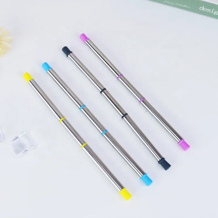 

Wholesale personal drinkware reusable folding metal stainless steel straws for sale, Optional