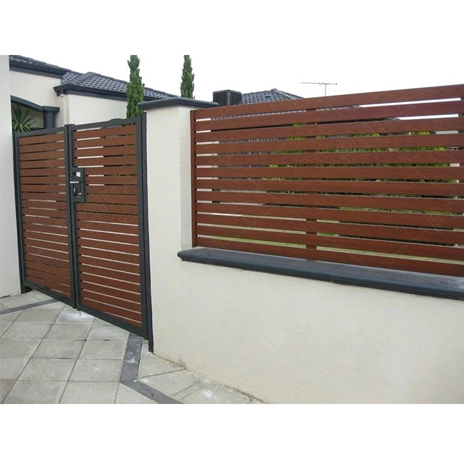 

Deck Fence Custom DIY Horizontal Wood Aluminium Slat Fence, Customer's request