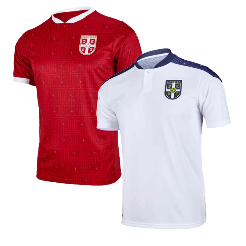 

Serbia National Soccer Wear 2021 22 Sports Football Jersey Top Thai Quality Mens Shirt Customize Name and Number Wholesale
