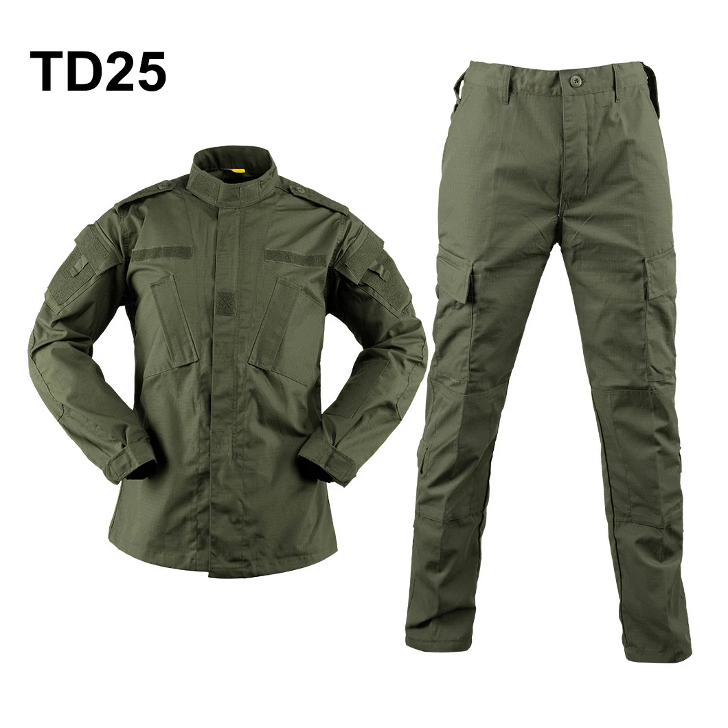 

Men's Cs Military Uniform Set Tactical Combat Camouflage Army Set TC 65/35 Rib-stop Fabric Uniform