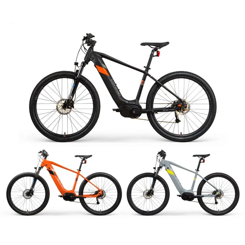 

New model bicycle china 250W middle motor 36v 14ah battery aluminium alloy fork bicicletas mtb electric bicycle bike kit, Matte grey /high gloss orange / dark black