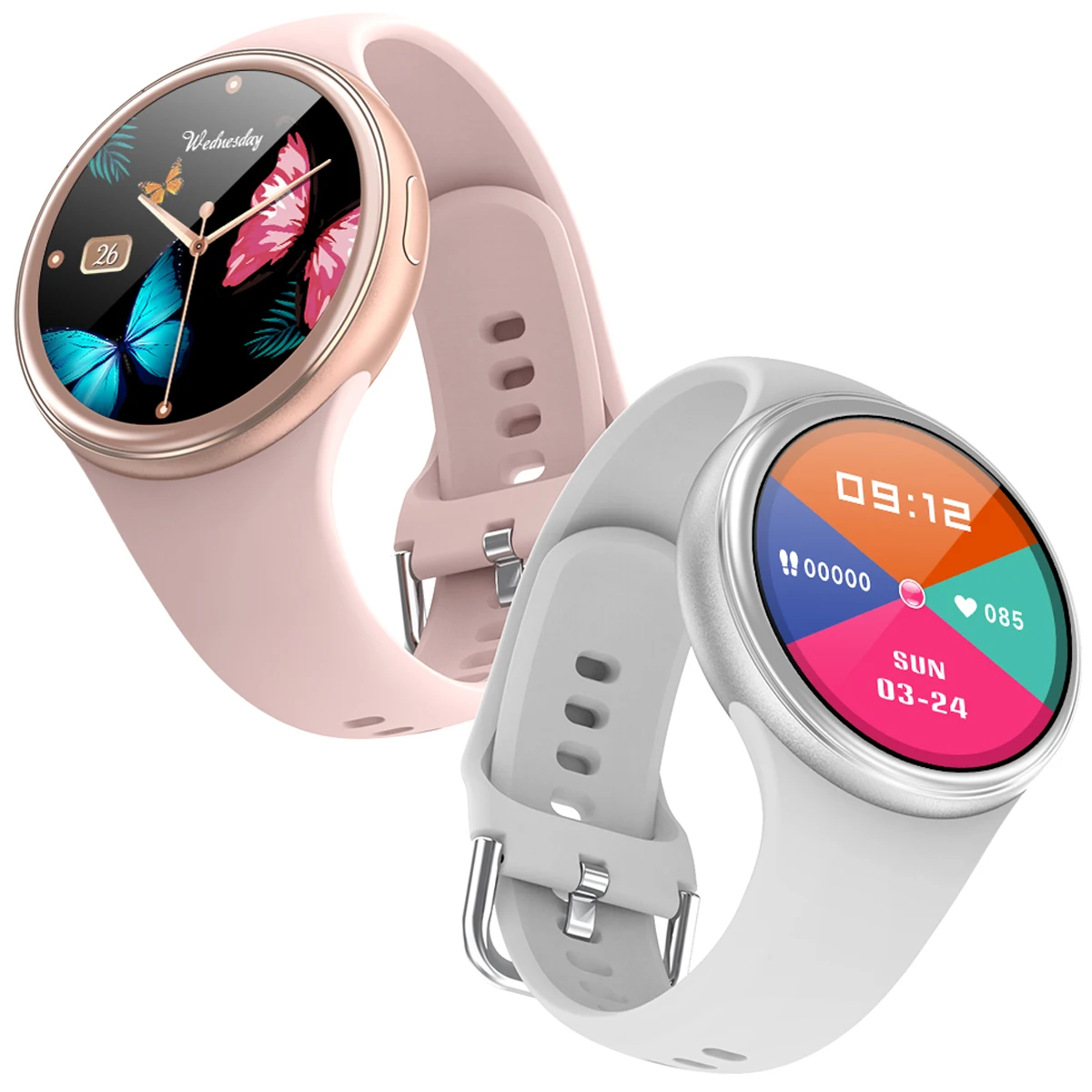 

Round Ip68 Q57 Series Touch Screen Smart Watch 1.09 Inch For Men's And Women's Sports Health Multi Language Smartwatch