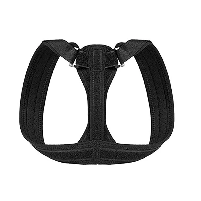 

Posture Corrector Clavicle Support Brace for Women Men Resistance Band Fix JZD-041, Black back support belt