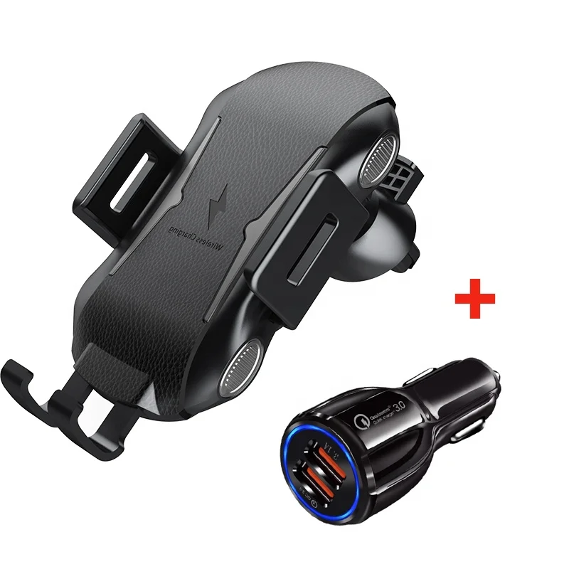 Automatic Clamping Mount 10W Fast Charging Car Phone Holder Windshield Dashboard Air Vent Wireless Car Charger