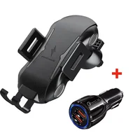 

Automatic Clamping Mount 10W Fast Charging Car Phone Holder Windshield Dashboard Air Vent Wireless Car Charger