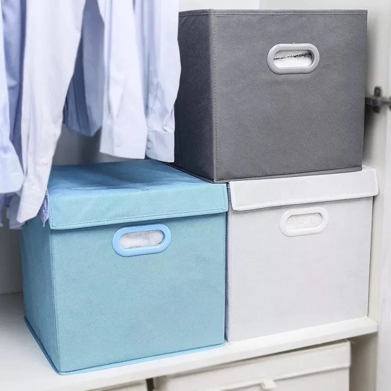 

China Houseware Cheap Price Cardboard Foldable jewerly Nonwoven Fabric Container Storage Boxes