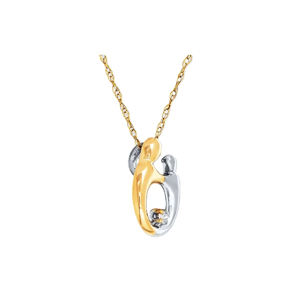 

New Trendy 2021 9 ct Gold and 925 Silver Sterling Unique Necklace Pendant For Parents And Kids, Colors