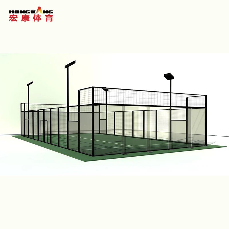 

hot sale 12mm clear tempered glass padel tennis court fence / New Design Panoramic Padel Tennis Court, Customized color