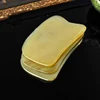 Hot Amazon natural buffalo horn black jade board scraping massage tool gua sha