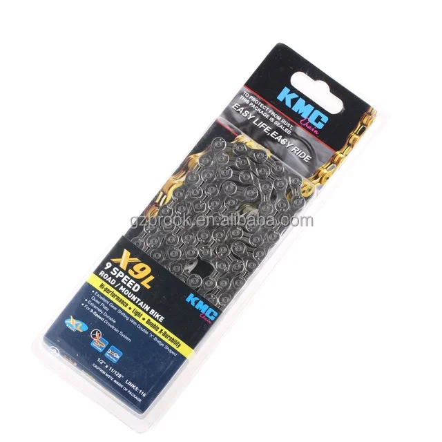 

KMC X9L X10L 116L chain 9S 10S Sliver bike chain for MTB/Road Bike, Silver