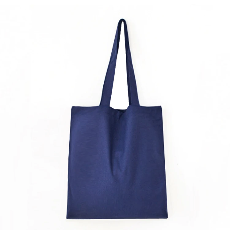 

Navy canvas beach tote zipper bag with inner pocket natural cotton canvas tote bag