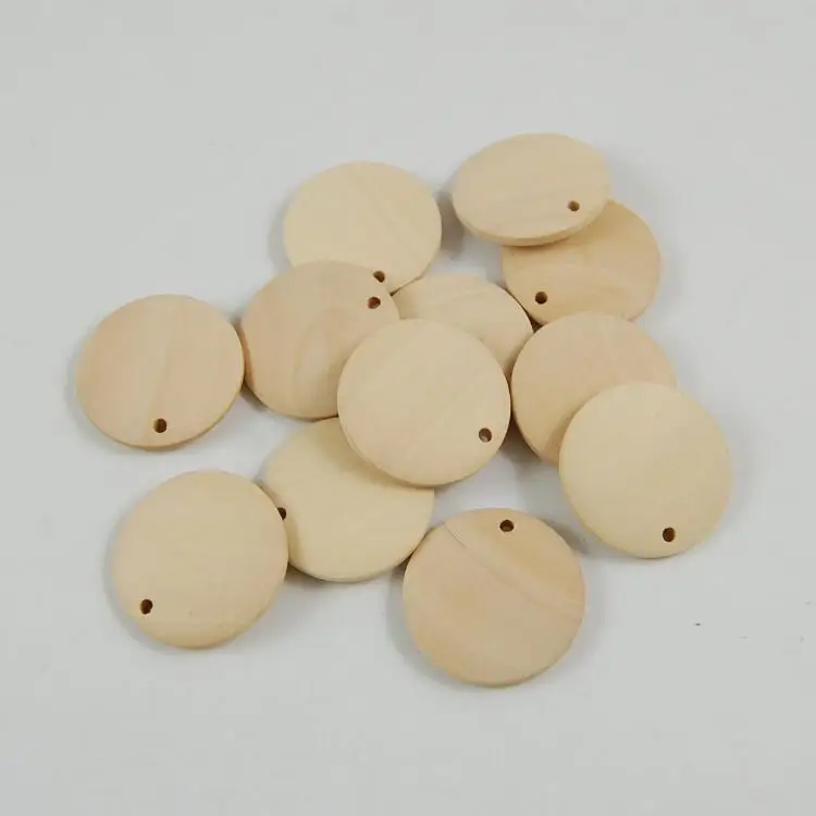 

Chips Charms Beads Nature Wood Round Wooden New Unfinished Geometric for Earrings Jewelry Making DIY Decorative Pendant 15-50MM