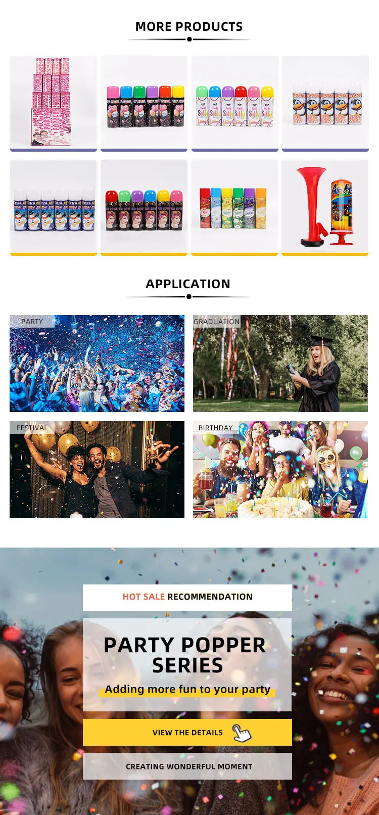 Metallic Party Popper