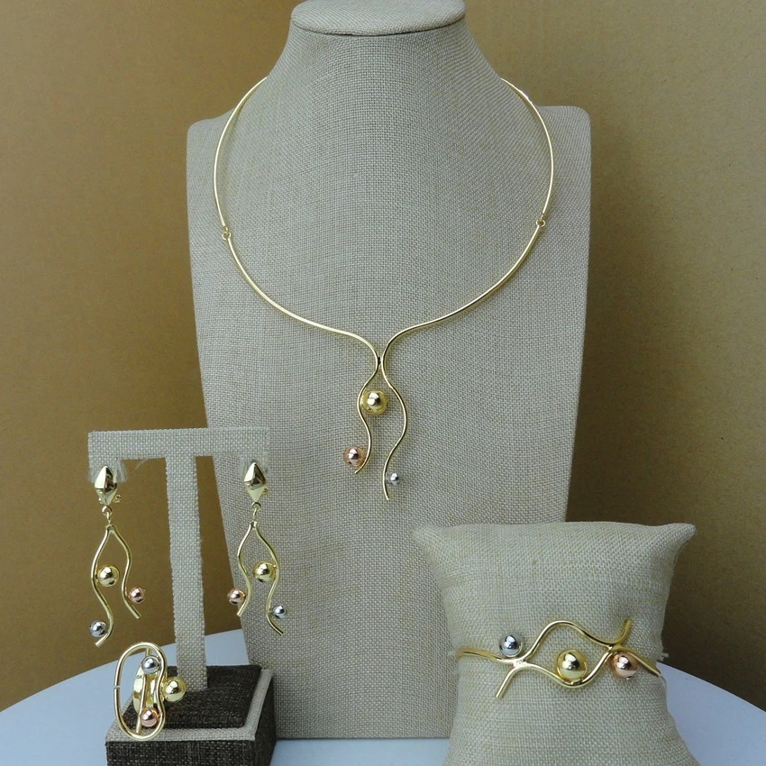 

Yuminglai Dubai Jewelry Sets Jewelry Sets Goldplate Jewelry for Women FHK7238, Any color you want
