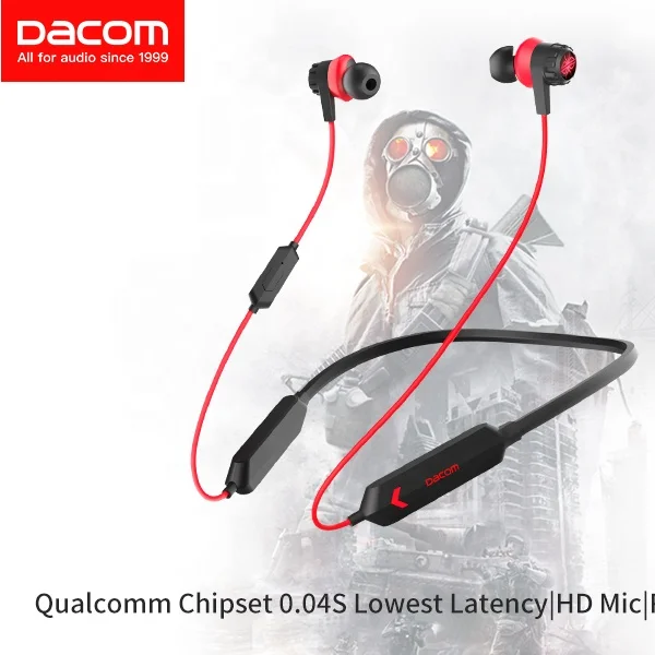 

Dacom GH02 Qualcomm QCC AptX III gaming headset LED lighting up bluetooth earphones neckband style