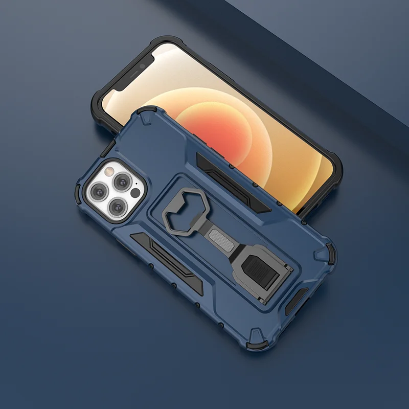 

Wholesale tpu pc Smart Mobile Phone Case for iPhone 12 kickstand Case Back Cover for iPhone 11