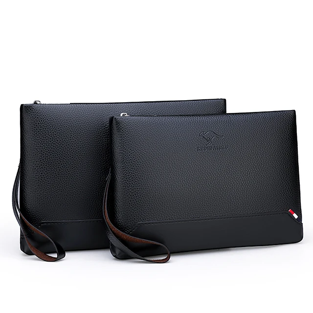 

Fashion men's clutch bag large-capacity business casual tide men's handbags hit color envelope bag china online shopping, 2colours