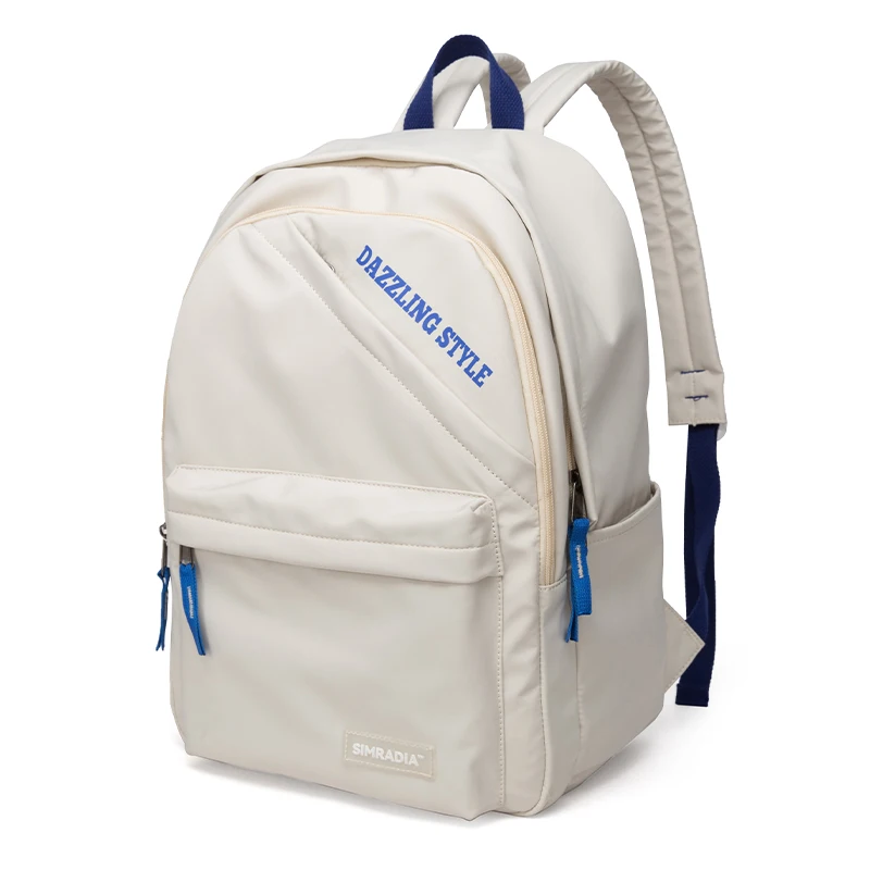 

2022 Hot Selling Customized Hiking camping backpack Bags Waterproof Unisex Daily Laptop Backpack School Bags Set Boys and Girls, Rice white